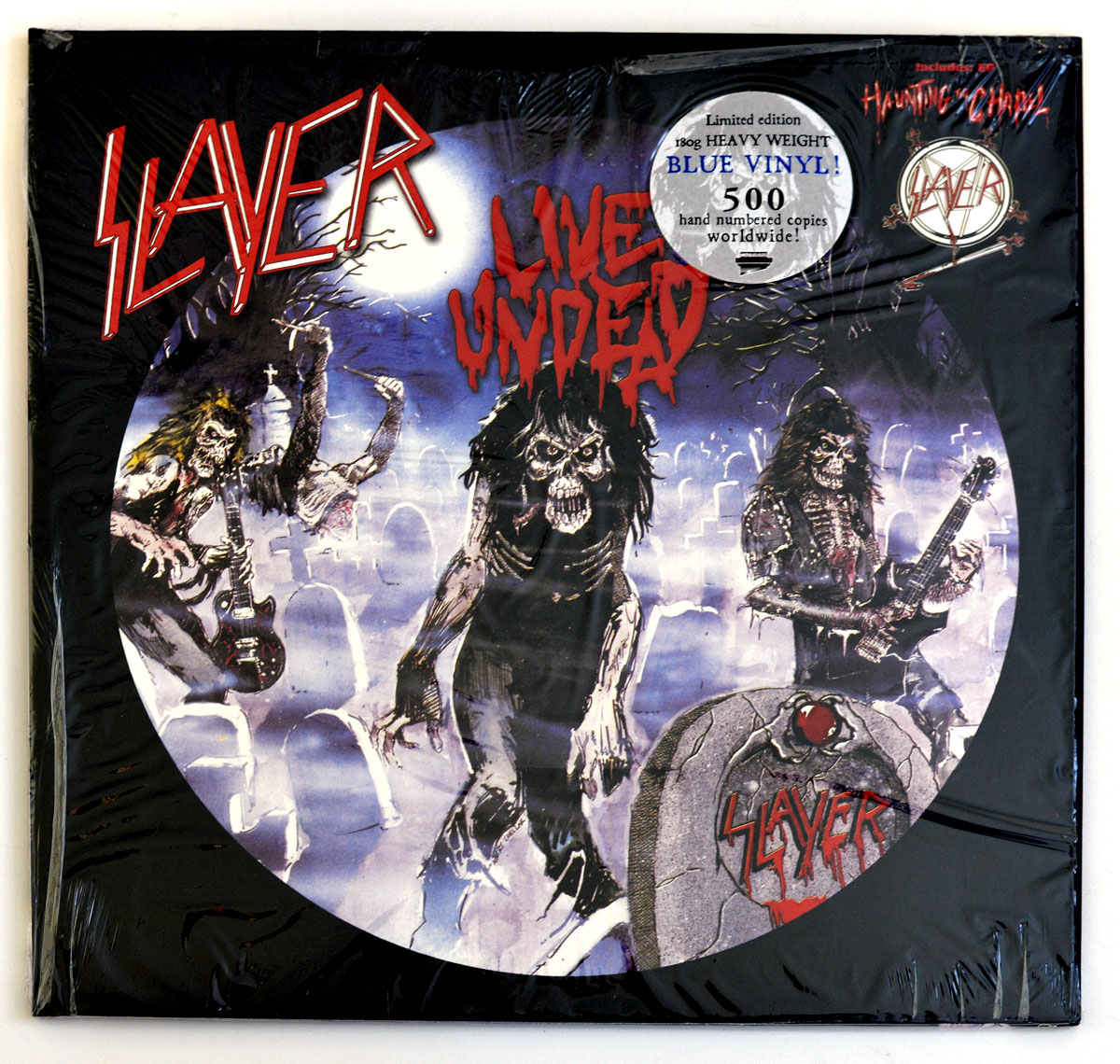 High Resolution Photo #1 SLAYER Live Undead Blue Vinyl 